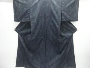 未使用品　抽象模様織出し西陣お召着物アンサンブル